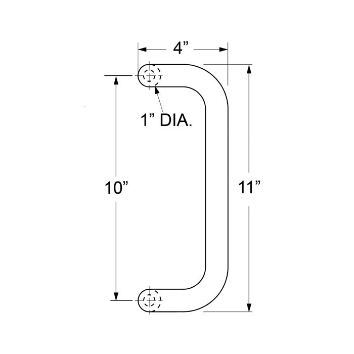 Dimtrim Cal-Royal OFSTPUL-10 Offset Pull Trim for Narrow Stile Exit Device