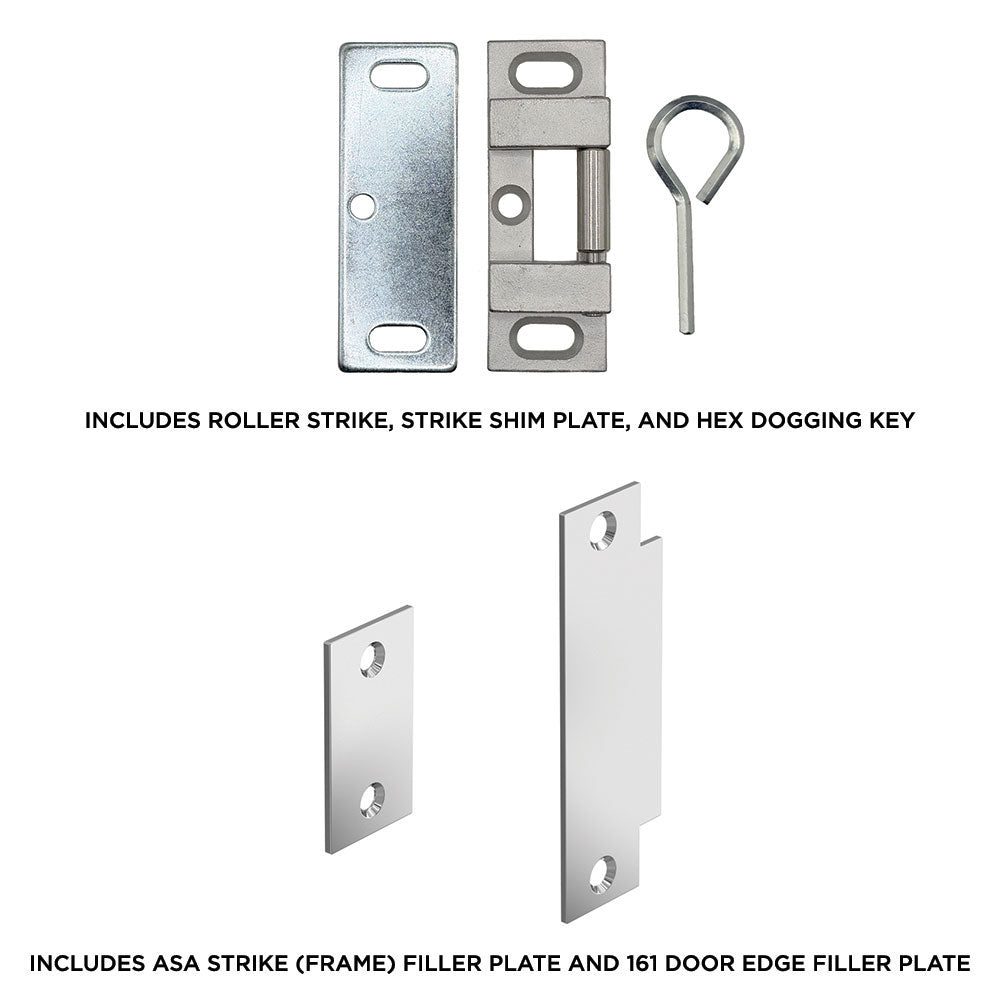 One Exit Rim Divice Trudoor TDE-1000R-EO Heavy-Duty Grade-1 Rim Exit Device