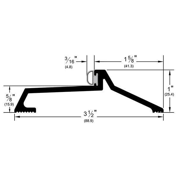 Pemko 185_V Latching Panic Saddle Threshold - 3-1/2