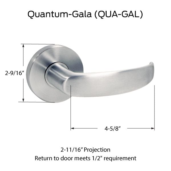 Falcon MA531 QG Apartment Mortise Lock, Quantum Lever, Gala Rose