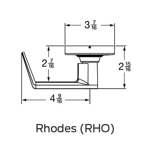 Schlage ND53RD RHO (Rhodes) Grade-1 FSIC Entrance Lever Lock