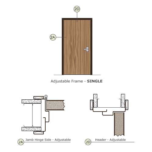 Timely 54A 345 Single Adjustable Prefinished Steel Frame, 6'8