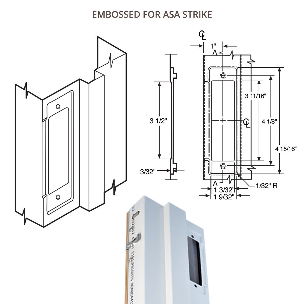 Timely 92C 345xASA Single Prefinished Steel Door Frame, 7'0