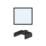 61C Prefinished Steel Borrowed Lite Frame for 6" to 6-1/8" Wall, Full Bound Window Unit