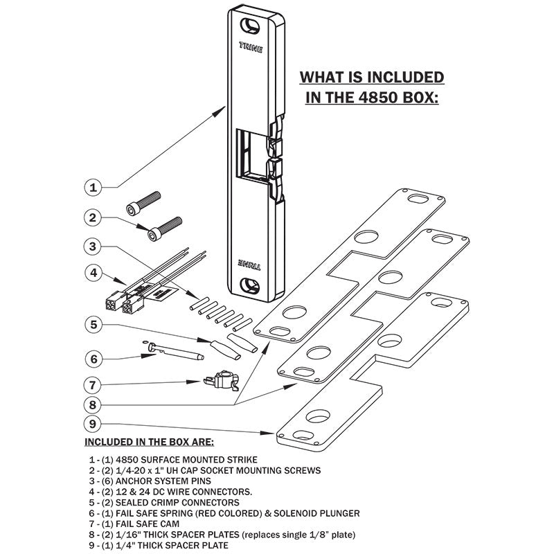 Window Hardware Rim Strike Trine 4850 Surface Mounted Electric Strike For Rim Exit Devices