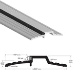 565A Rabbeted Threshold w/ Neoprene Stop - 4.860" Wide x 7/8" High - Aluminum Mill Finish