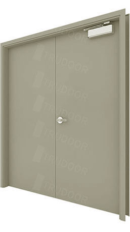 Commercial Steel Double Doors Hollow Metal Door Pair