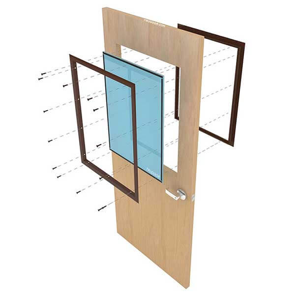 Commercial Wood Doors with Glass Lite Kits