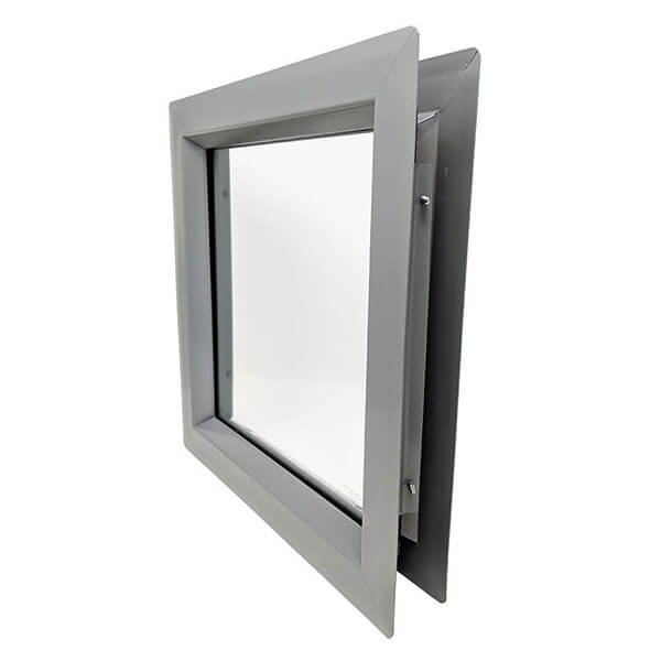 Commercial Metal Doors with Steel Lite Kit and Glass