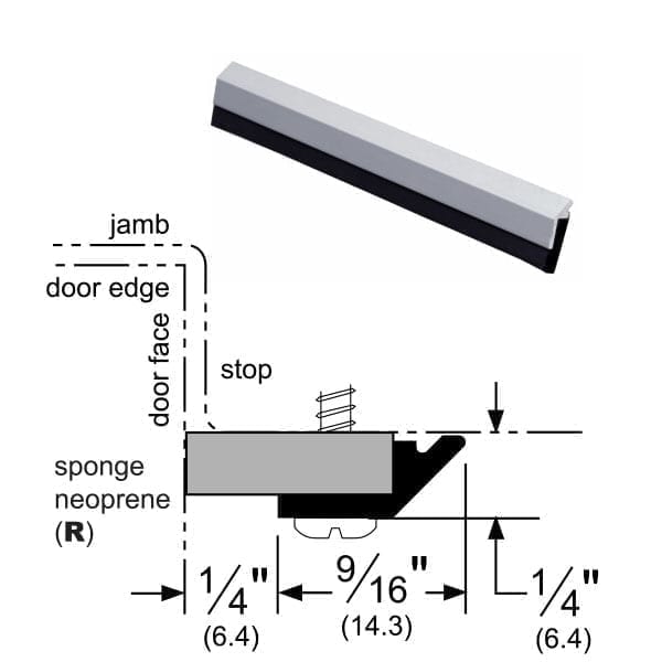 Pemko 332CR Door Jamb Perimeter Gasketing Weatherstrip Set